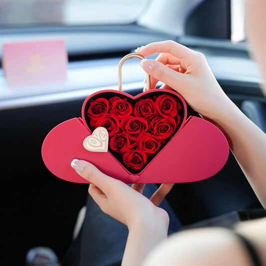 Rose Heart Lock Box