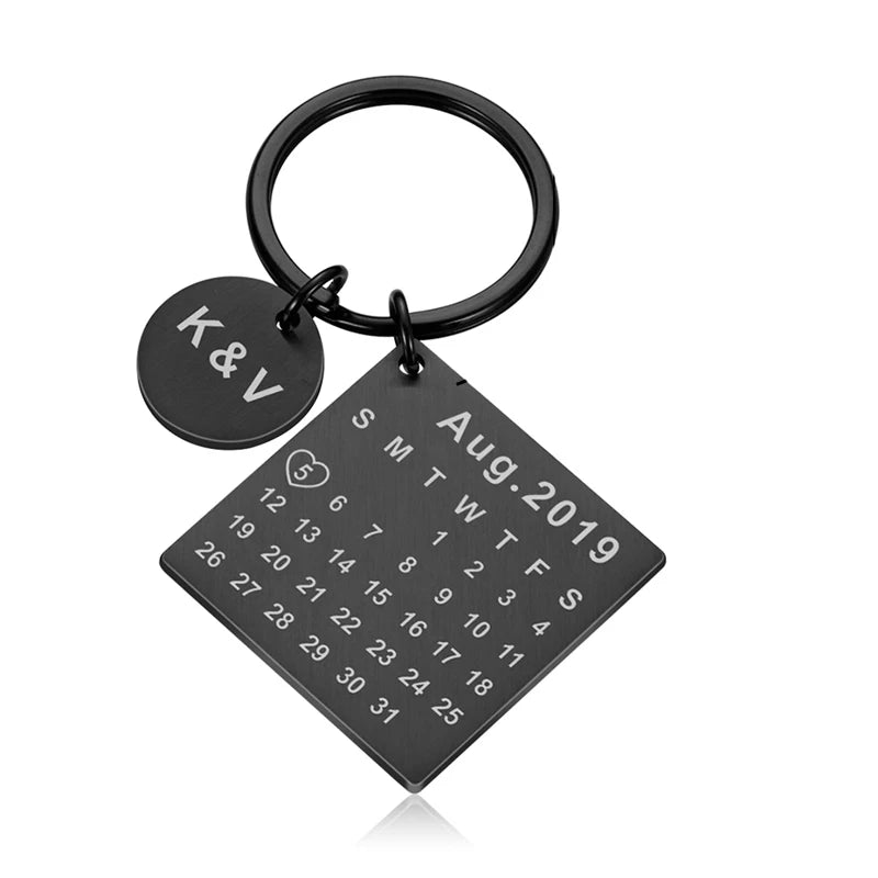 Personalized Calendar Keychain