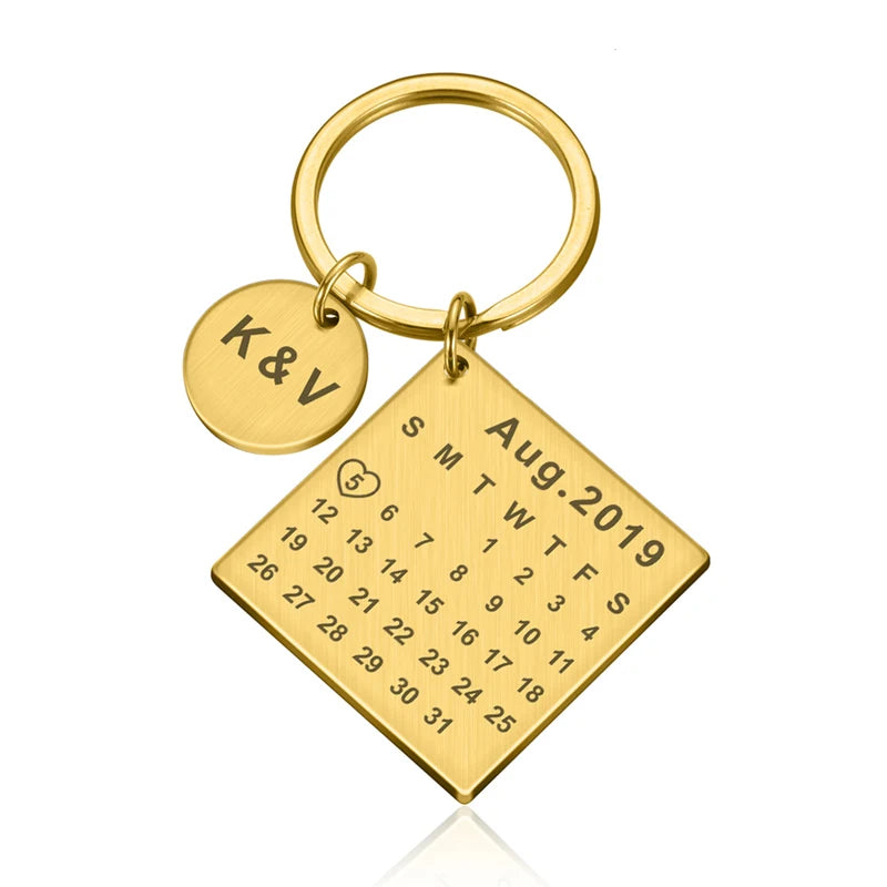 Personalized Calendar Keychain