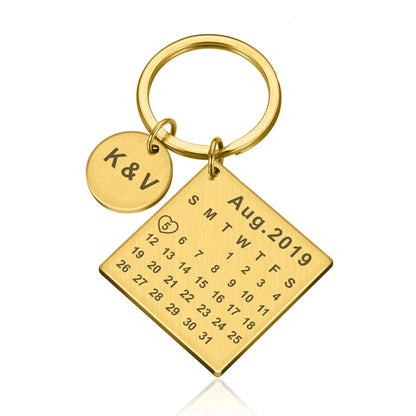 Personalized Calendar Keychain