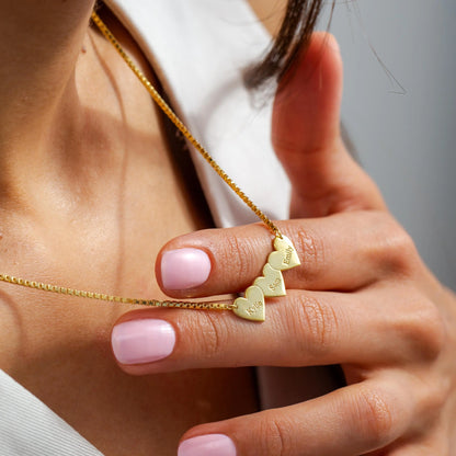 Personalized Heart Charm Necklace