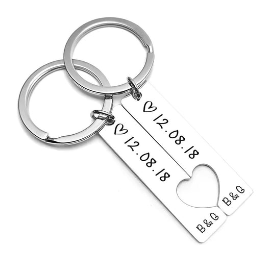 Personalized Heart Keychain